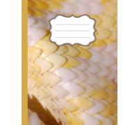 Composition Notebook - Yellow Snake Skin Glossy Cover | Wide Ruled | 120 Pages | 7.44 x 9.69 in | Ideal for School, College, Office, and Journaling | BP014