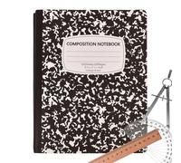Composition Notebooks - Ruled Writing Journal for School Office | Wide Lined Pages with Durable Cardboard Cover, Sewn Binding Structure, Smooth Paper for Writing Practice and Study Use