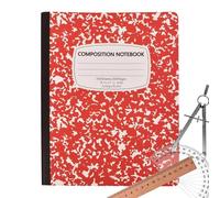 Composition Notebooks - Ruled Writing Journal for School Office | Wide Lined Pages with Durable Cardboard Cover, Sewn Binding Structure, Smooth Paper for Writing Practice and Study Use