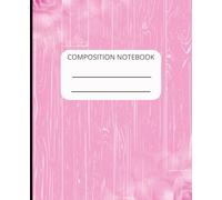 Composition Notebooks, Wide Ruled Paper, 7.5" x 9.25", Pink Wood Covers, 110 Sheets, colored sheet every 25th page