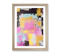 Composition Of Light In Abstract Modern Framed Wall Art Print, Ready to Hang Picture for Living Room Bedroom Home Office Décor, Oak A3 (34 x 46 cm)