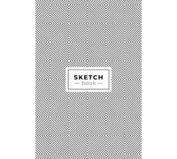 Composition Sketchbook Geometric Pattern Design 6x9: Black Lines White Background | Blank Pages | Journal For School, College, Office, Work, Home & Office, art | Write your notes.