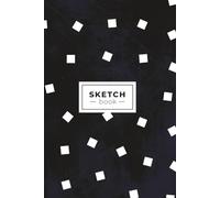 Composition Sketchbook Geometric Pattern WhiteSquares 6x9: Dark Blue Background | Blank Pages | Journal For School, College, Office, Work, Home & Office, art | Write your notes.