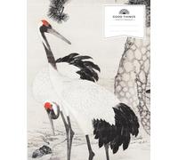 Composition Sketchbook Two red-crowned cranes 8.5x11: Vintage Japanese Illustration | Blank Pages | Journal For School, College, Office, Work, Home & Office, art | Write your notes.