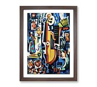 Composition Vol.1 By Amadeo De Souza Cardoso Classic Painting Framed Print | A2 Walnut Framed Wall Art | Ready to Hang | Classic Historical Picture | Living Room Bedroom Lounge Office