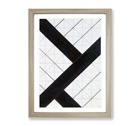 Composition Vol.1 By Theo Van Doesburg Classic Painting Framed Print | A4 Oak Framed Wall Art | Ready to Hang | Classic Historical Picture | Living Room Bedroom Lounge Office
