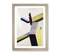 Composition Vol.10 By El Lissitzky Classic Painting Framed Print | A4 Oak Framed Wall Art | Ready to Hang | Classic Historical Picture | Living Room Bedroom Lounge Office