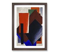 Composition Vol.10 by Lyubov Popova Framed Print | A2 Walnut Framed Wall Art | Ready to Hang | Modern Nature Picture | Living Room Bedroom Lounge Office