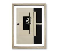 Composition Vol.15 By El Lissitzky Classic Painting Framed Print | A2 Oak Framed Wall Art | Ready to Hang | Classic Historical Picture | Living Room Bedroom Lounge Office