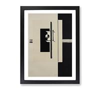 Composition Vol.15 By El Lissitzky Classic Painting Framed Print | A3 Black Framed Wall Art | Ready to Hang | Classic Historical Picture | Living Room Bedroom Lounge Office