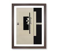 Composition Vol.15 By El Lissitzky Classic Painting Framed Print | A3 Walnut Framed Wall Art | Ready to Hang | Classic Historical Picture | Living Room Bedroom Lounge Office