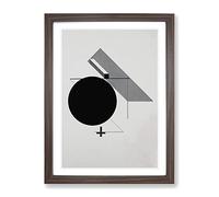 Composition Vol.2 By El Lissitzky Classic Painting Framed Print | A4 Walnut Framed Wall Art | Ready to Hang | Classic Historical Picture | Living Room Bedroom Lounge Office