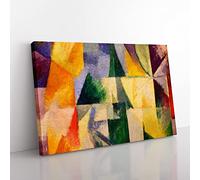 Composition Vol.2 By Robert Delaunay Classic Painting Canvas Wall Art Print Ready to Hang, Framed Picture for Living Room Bedroom Home Office Décor, 50x35 cm (20x14 Inch)