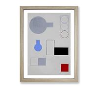 Composition Vol.2 By Sophie Taeuber Arp Classic Painting Framed Wall Art Print, Ready to Hang Picture for Living Room Bedroom Home Office Décor, Oak A4 (34 x 25 cm)