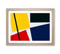 Composition Vol.2 By Theo Van Doesburg Classic Painting Framed Wall Art Print, Ready to Hang Picture for Living Room Bedroom Home Office Décor, Oak A3 (46 x 34 cm)