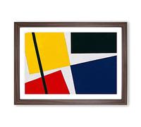 Composition Vol.2 by Theo Van Doesburg Framed Print | A2 Walnut Framed Wall Art | Ready to Hang | Modern Nature Picture | Living Room Bedroom Lounge Office