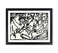Composition Vol.2 By Wassily Kandinsky Classic Painting Framed Print | A2 Black Framed Wall Art | Ready to Hang | Classic Historical Picture | Living Room Bedroom Lounge Office