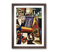 Composition Vol.3 By Amadeo De Souza Cardoso Classic Painting Framed Print | A3 Walnut Framed Wall Art | Ready to Hang | Classic Historical Picture | Living Room Bedroom Lounge Office