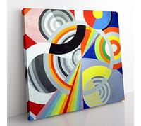 Composition Vol.3 by Robert Delaunay Classic Painting Canvas Wall Art Print Ready to Hang, Framed Picture for Living Room Bedroom Home Office Décor, 50x50 cm (20x20 Inch)