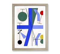 Composition Vol.3 By Sophie Taeuber Arp Classic Painting Framed Wall Art Print, Ready to Hang Picture for Living Room Bedroom Home Office Décor, Oak A4 (34 x 25 cm)