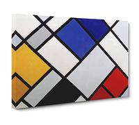 Composition Vol.3 By Theo Van Doesburg Canvas Print | Gallery Wrapped 30mm Frame Wall Art | 30x20 inches | Ready to Hang | Classic Picture | Living Room Bedroom Lounge Office