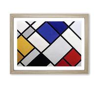 Composition Vol.3 By Theo Van Doesburg Classic Painting Framed Print | A2 Oak Framed Wall Art | Ready to Hang | Classic Historical Picture | Living Room Bedroom Lounge Office