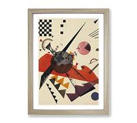 Composition Vol.3 By Wassily Kandinsky Classic Painting Framed Wall Art Print, Ready to Hang Picture for Living Room Bedroom Home Office Décor, Oak A4 (34 x 25 cm)