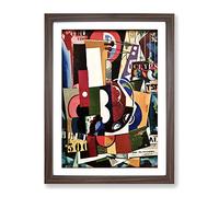 Composition Vol.4 By Amadeo De Souza Cardoso Classic Painting Framed Print | A4 Walnut Framed Wall Art | Ready to Hang | Classic Historical Picture | Living Room Bedroom Lounge Office
