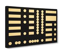Composition Vol.4 By Sophie Taeuber Arp Classic Painting Canvas Wall Art Print Ready to Hang, Framed Picture for Living Room Bedroom Home Office Décor, 30x20 Inch (76x50 cm)