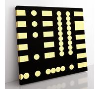 Composition Vol.4 by Sophie Taeuber Arp Classic Painting Canvas Wall Art Print Ready to Hang, Framed Picture for Living Room Bedroom Home Office Décor, 35x35 cm (14x14 Inch)