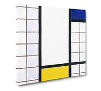 Composition Vol.4 by Theo Van Doesburg Canvas Print | Gallery Wrapped 30mm Frame Wall Art | 14x14 inches | Ready to Hang | Modern Picture | Living Room Bedroom Lounge Office