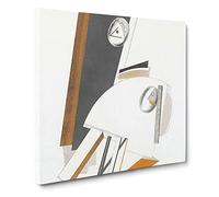 Composition Vol.5 by El Lissitzky Classic Painting Canvas Wall Art Print Ready to Hang, Framed Picture for Living Room Bedroom Home Office Décor, 14x14 Inch (35x35 cm)