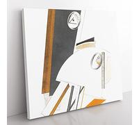 Composition Vol.5 by El Lissitzky Classic Painting Canvas Wall Art Print Ready to Hang, Framed Picture for Living Room Bedroom Home Office Décor, 50x50 cm (20x20 Inch)