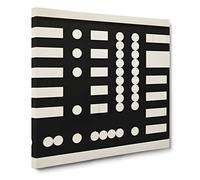 Composition Vol.5 by Sophie Taeuber Arp Classic Painting Canvas Wall Art Print Ready to Hang, Framed Picture for Living Room Bedroom Home Office Décor, 20x20 Inch (50x50 cm)