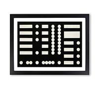 Composition Vol.5 By Sophie Taeuber Arp Classic Painting Framed Wall Art Print, Ready to Hang Picture for Living Room Bedroom Home Office Décor, Black A4 (34 x 25 cm)