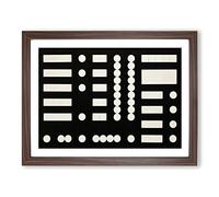 Composition Vol.5 By Sophie Taeuber Arp Classic Painting Framed Wall Art Print, Ready to Hang Picture for Living Room Bedroom Home Office Décor, Walnut A4 (34 x 25 cm)
