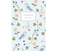 Composition, Wide Ruled Comp Book, Writing Journal Notebook with Lined Paper, Home School Supplies for College Students & K-12, 6x9 inches, 100 Sheets, pink blue bird: Blue Bird