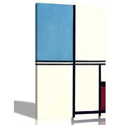 Composition with Blue and Red by Piet Mondrian Canvas Wall Art Prints Pictures Home Living Room Modern Art Portrait 20 x 30cm (8 x 12 inches)