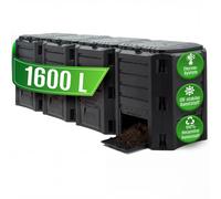 Compost bin Black 1600L 261x72x83cm