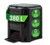 Compost bin Black 380L 72x72x83cm