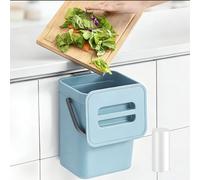 Compost Bin - Hanging Trash Can with Lid for Kitchen and Bathroom, Under Sink Trash Can, Outdoor Compost Bucket