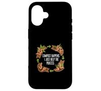 Compost Happens I Just Help The Process Funny Worm Lover Case for iPhone 16