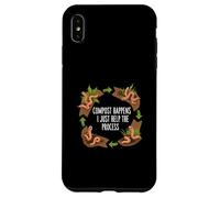 Compost Happens I Just Help The Process Funny Worm Lover Case for iPhone XS Max