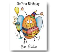 Compost Heap 100% Plastic Free ECO-Friendly "Bee Fabulous" Greeting Card & Envelope by DrawUK