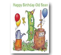 Compost Heap 100% Plastic Free ECO-Friendly Old Bean Garden Inn Happy Birthday Greeting Card & Envelope by DrawUK