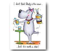 Compost Heap 100% Plastic Free ECO-Friendly "Worth a Shot" Whisky Humour Greeting Card & Envelope by DrawUK