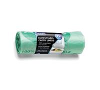 Addis 517536 7 Litre 100% Biodegradable Food Kitchen Caddy Bags, Starch, 240 x Compost Liners, Pack