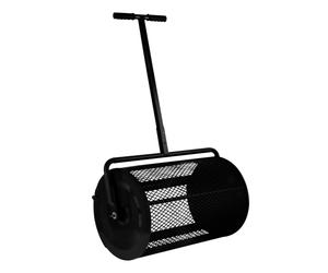 Compost Spreader Roller Peat Moss Topsoil Garden Lawn 80L 26" Steel Cage