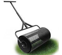 Compost Spreader with Side Clasps, 24-Inch Heavy Duty Metal Mesh Basket for Lawn and Garden, Durable Push Spreader, Ideal for Peat Moss and Fertilizer