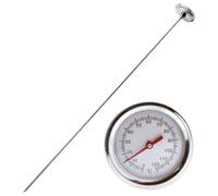 Compost Thermometer, Portable Large 2-inch Dial Stainless Steel Soil Thermometer with 20-inch Stem for Ground, Compost, Garden